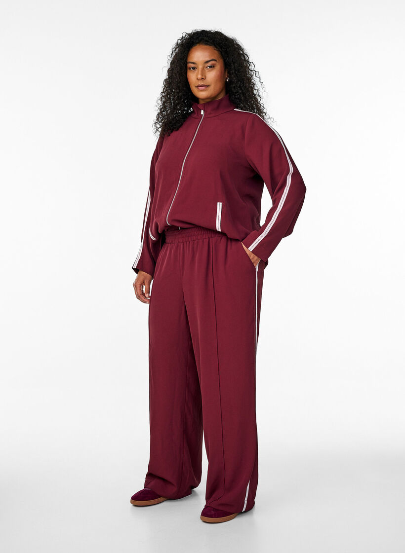 Sportieve broek met rechte pijpen en zijstrepen, T. Port Orch Stripe, Model