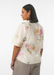 Bloemenblouse met rucheskraag en mouwen 1/2, Beige, Model image number 2