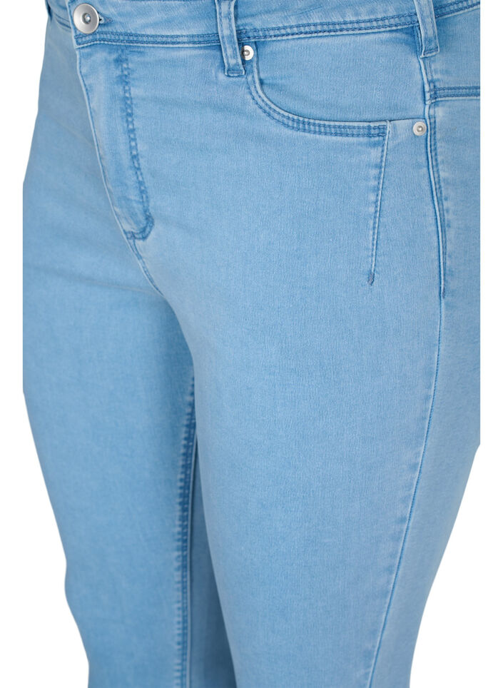 Gecropte Amy jeans met ritssluiting details, Blauw, Packshot image number 2