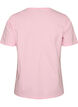 Organisch katoenen T-shirt met print aan de voorkant, Roze, Packshot image number 1