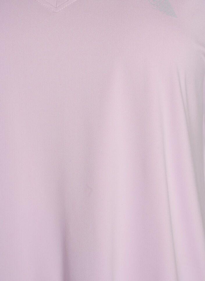 T-shirt d&rsquo;entra&icirc;nement ample avec col en V, Mauve, Packshot image number 2