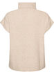 Gebreid vest met col en kabelpatroon, Beige, Packshot image number 1