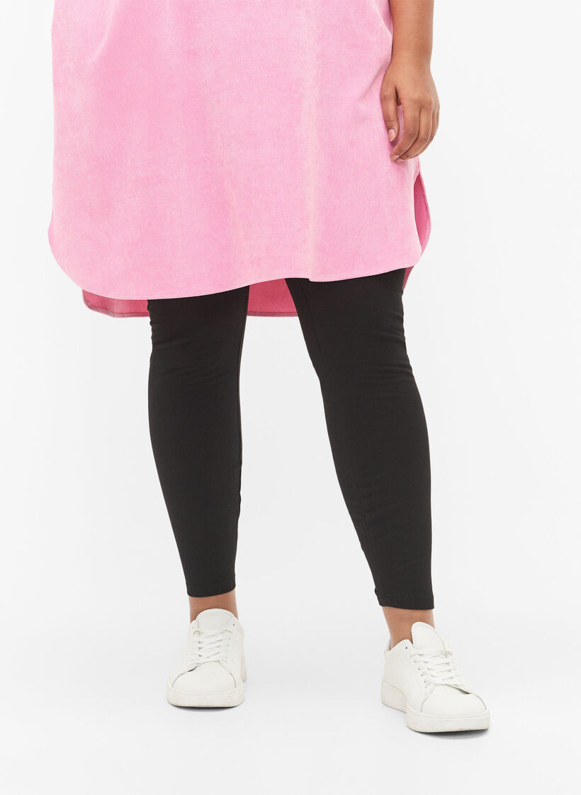 Legging in katoen met voering, Zwart, Model image number 3