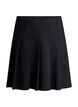 Korte geplooide rok met elastische tailleband, Zwart, Packshot image number 0