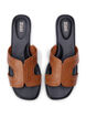 Platte instappers met brede pasvorm en studs, Bruin, Packshot image number 2