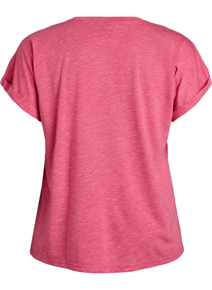 Los workout T-shirt met korte mouwen, Roze, Packshot image number 1