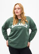 Sweatshirt met motief aan de voorkant, Groen, Model image number 0