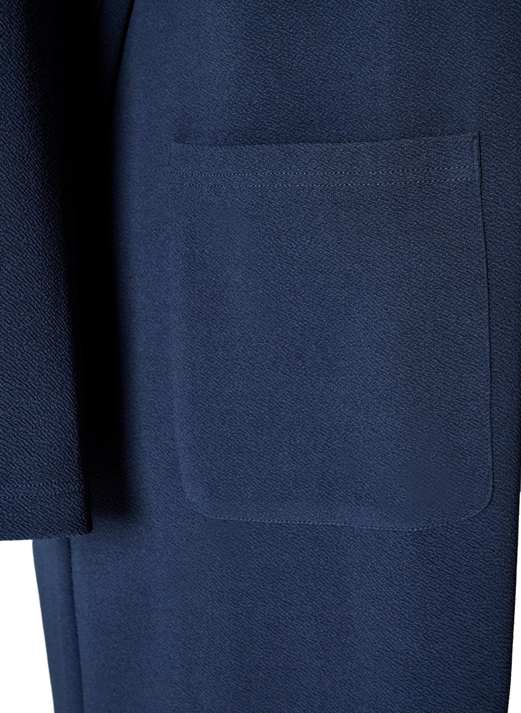 ZizziLange jas met zakken, Blauw, Packshot image number 3