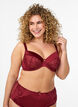 Full coverage bh in glanzend microvezel, Donker Bordeaux, Model image number 0