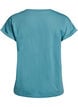 T-shirt &agrave; manches courtes en m&eacute;lange de coton, Bleu, Packshot image number 1