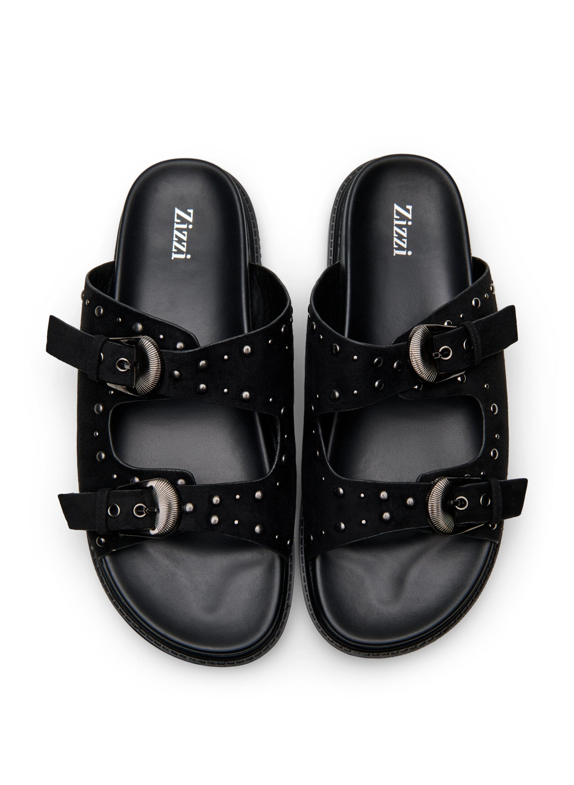 ZizziWide fit - Sandalen met studs, Zwart, Packshot image number 2