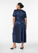 Satijnen rok met een tonale bloemenprint, Blauw, Model image number 1