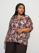 Viscose blouse met V-hals, Roze, Model image number 0