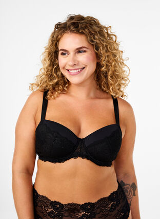 ZizziBh met kant en padding, Black, Model image number 0