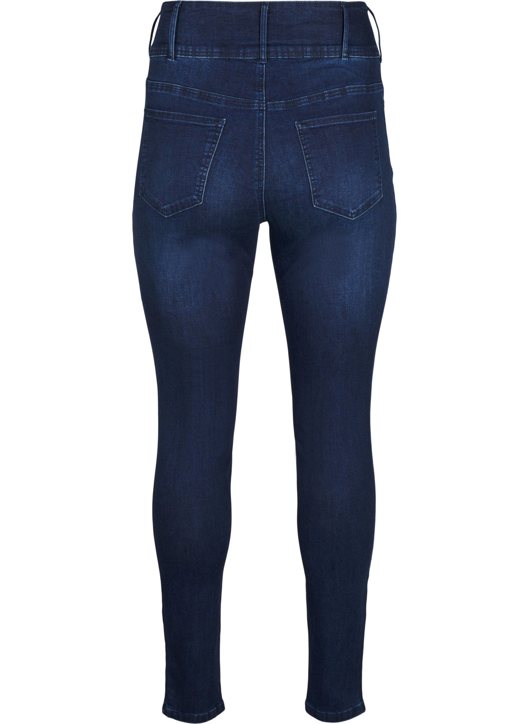 ZizziSuper slanke Bea jeans met extra hoge taille, Blauw, Packshot image number 1