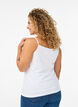 Basic strop top in katoen, Wit, Model image number 2