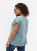 T-shirt met korte mouwen van katoenmix, Blauw, Model image number 2