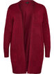 Geribd gebreid vest met zakken, Rood, Packshot image number 0