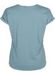 T-shirt met korte mouwen van katoenmix, Blauw, Packshot image number 1