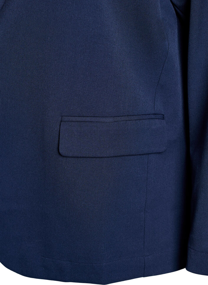 Open blazer met zakken, Blauw, Packshot image number 2