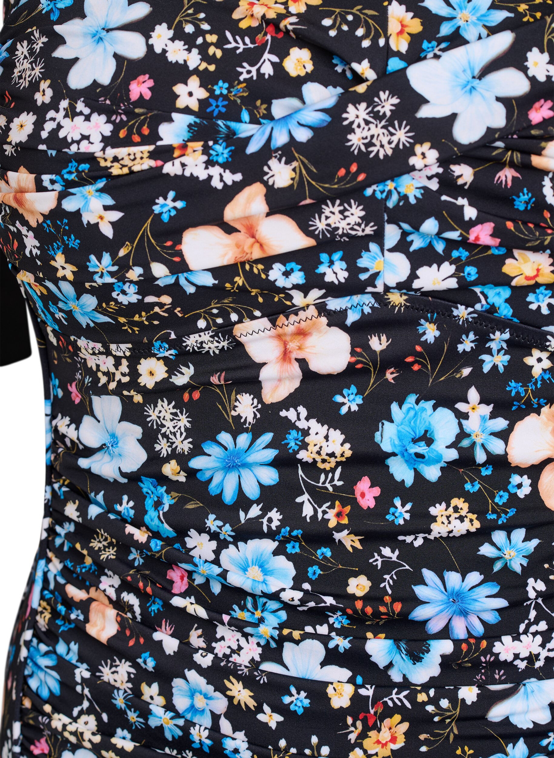 ZizziGewatteerd badpak met print, Blauw, Packshot image number 2