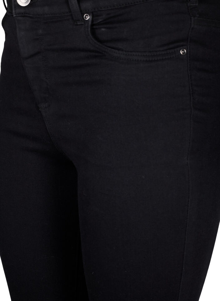 Super smalle jeans met hoge taille, Black, Packshot