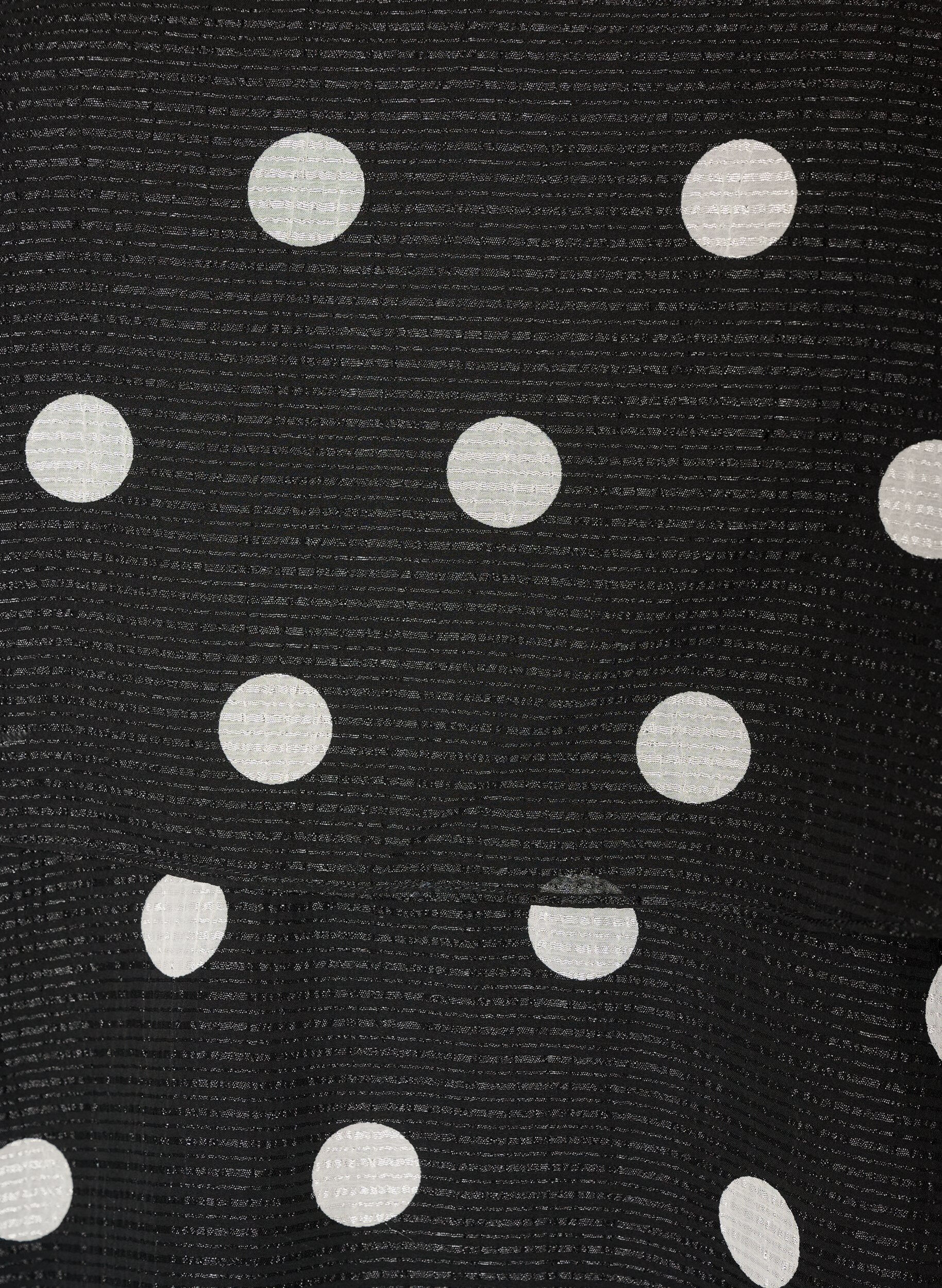 ZizziGelaagde jurk met ruches en spaghettibandjes, Zwart, Packshot image number 2