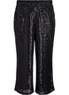 High-waist paillettenbroek met wijde pijpen, Zwart, Packshot image number 0