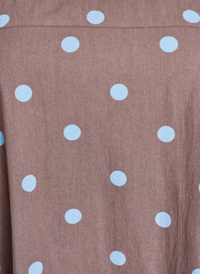 Katoenen jurk met korte mouwen en print, Blauw, Packshot image number 2