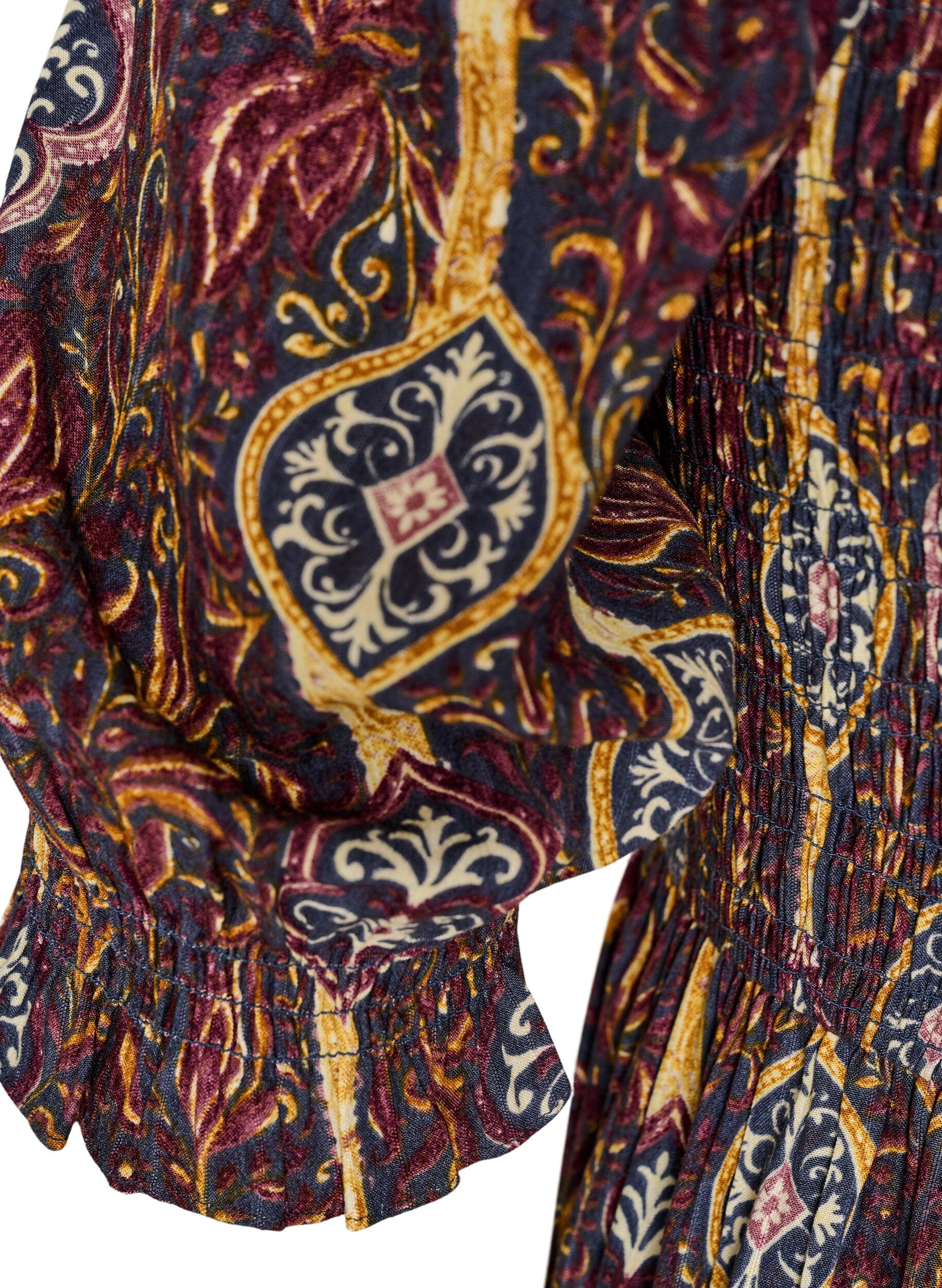ZizziZomerjurk in viscose met paisley print, Paars, Packshot image number 3