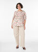 Viscose blouse met smokwerk en peplum-effect, Vanille, Model image number 1