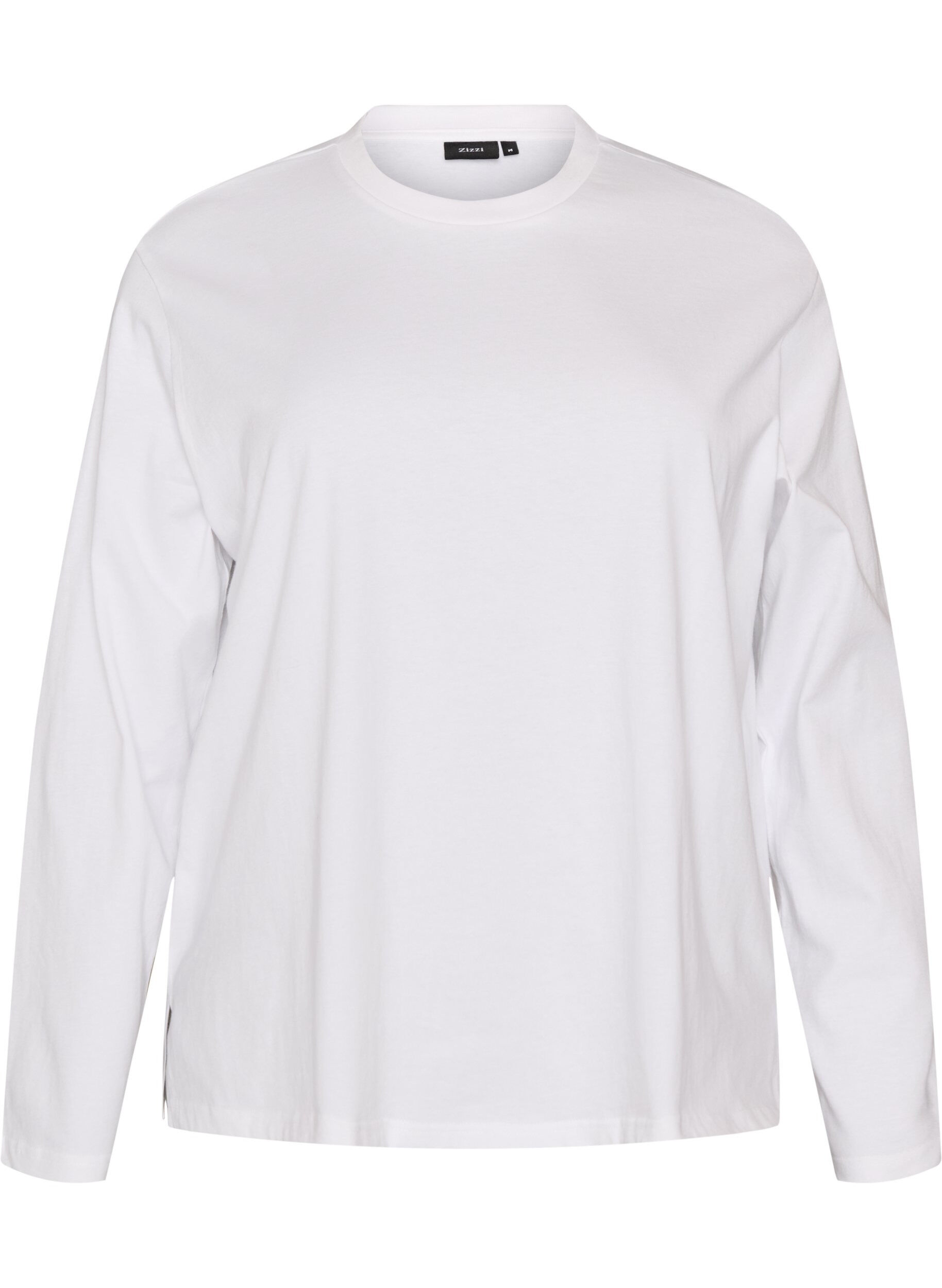 ZizziBasic T-shirt met lange mouwen, Wit, Packshot image number 0