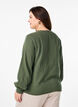 Katoenen mousseline blouse met haakdetails, Groen, Model image number 2