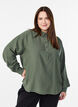 Blouse met knoopdetail op de rug, Groen, Model image number 0