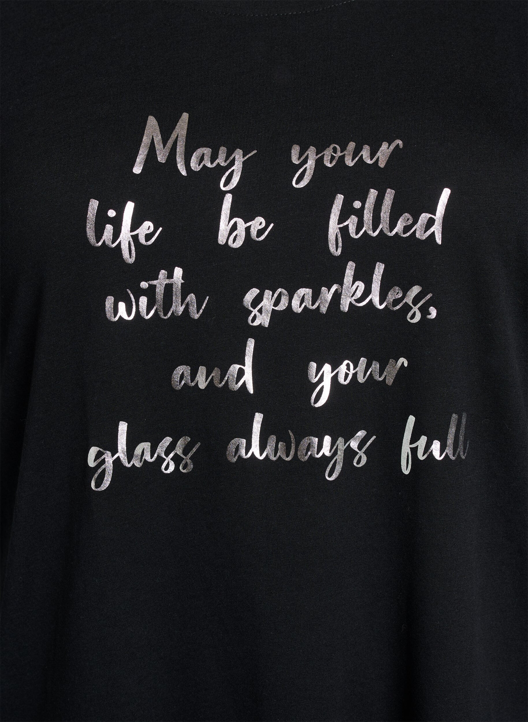 ZizziFLASH - T-shirt met motief, Zwart, Packshot image number 2