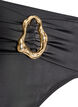 High-waisted Tai bikinislip met gouden detail, Zwart, Packshot image number 2