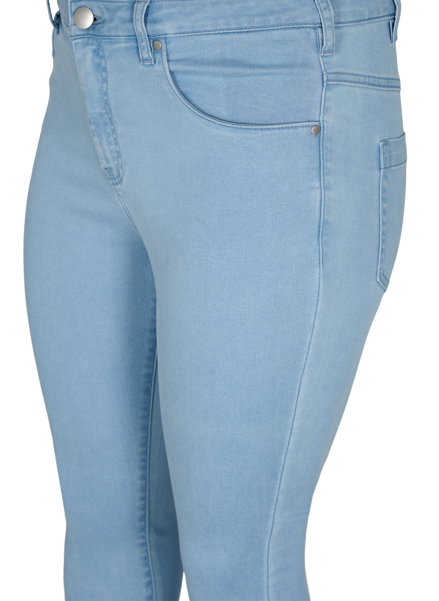 ZizziSuper slim Amy jeans met hoge taille, Ex Lt Blue, Packshot image number 2