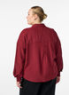 Gestreept shirt met knoopdetail op de achterkant, Rood, Model image number 2