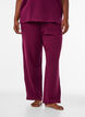 Losse broek met textuur en een hoge taille, Rood, Model image number 2