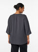 Shirtblouse met V-hals en 3/4 mouwen, Grijs, Model image number 2