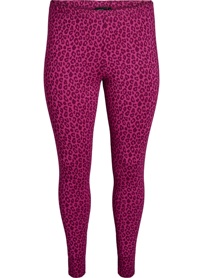 Enkellange leggings in viscose stof, Roze, Packshot image number 0