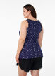 Top met print en kanten rand, Blauw, Model image number 2
