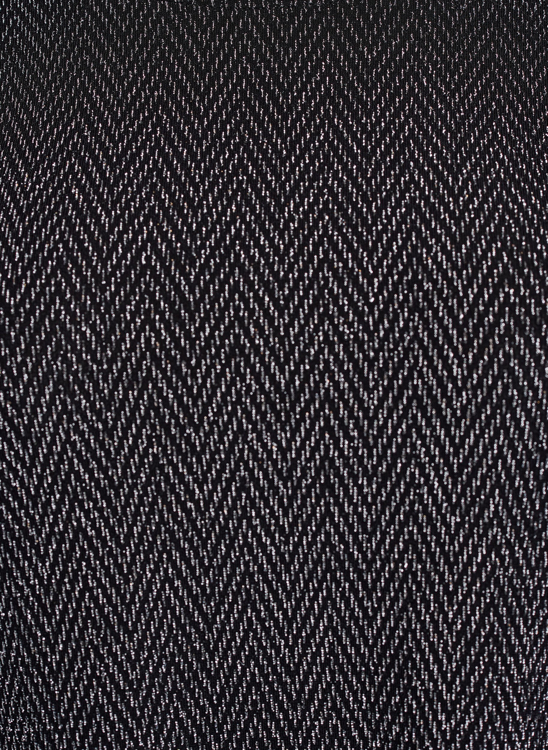 ZizziKorte jurk met glitterpatroon, Zwart, Packshot image number 2