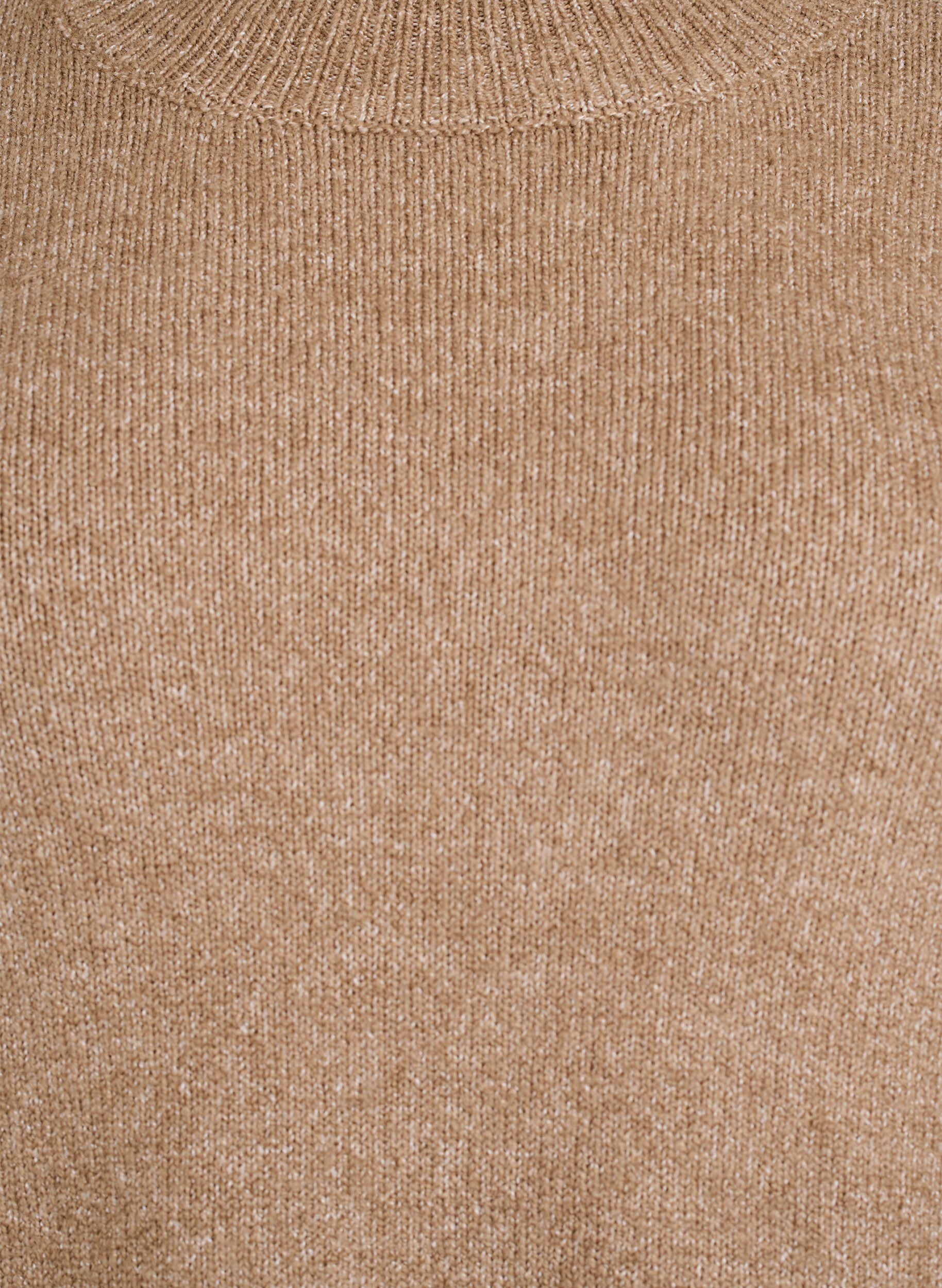 ZizziGebreide jurk met contraststiksels, Bruin, Packshot image number 2