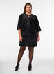 Korte rok met pailletten, Zwart, Model image number 1