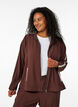 Trackjack met sportieve details en ritssluiting, Bruin, Model image number 0