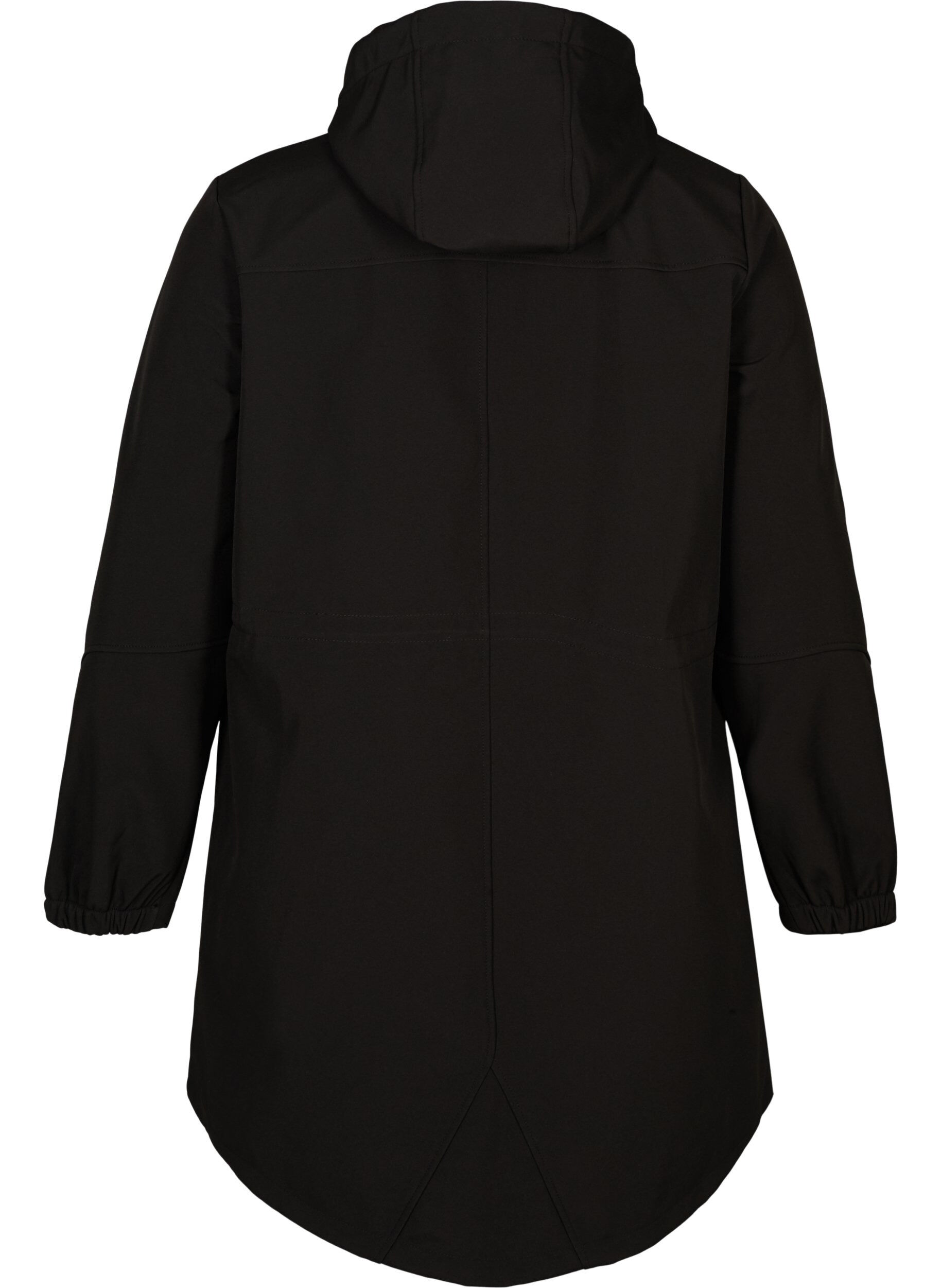 ZizziSoftshell jas met capuchon, Zwart, Packshot image number 1