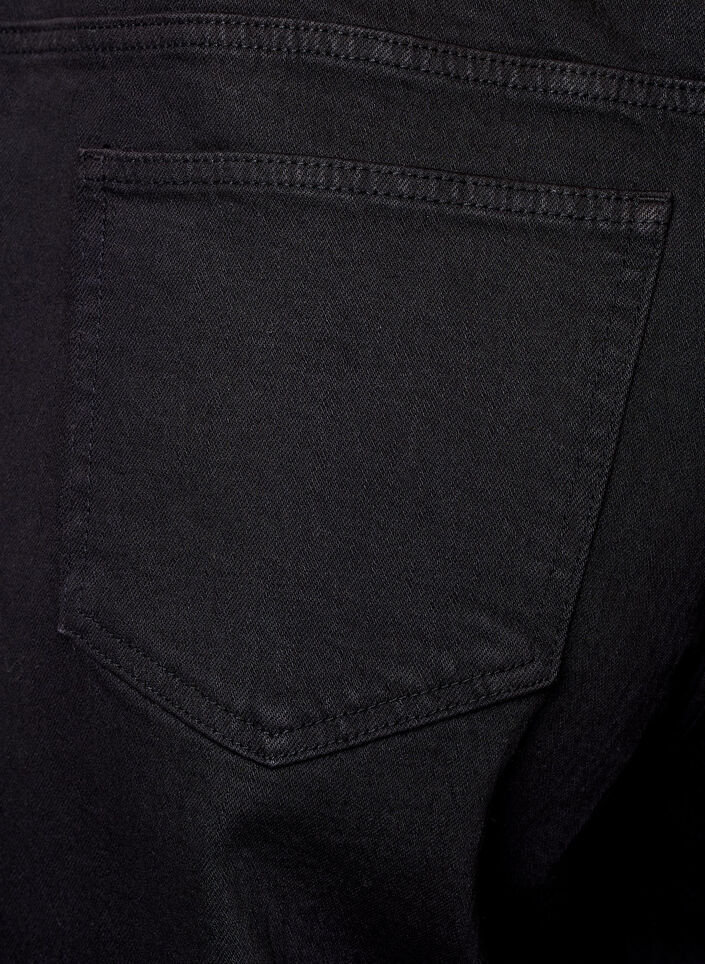 Jeans met wijde pijpen en hoge taille, Zwart, Packshot image number 2