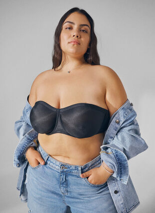 ZizziStrapless beha met beugel, Black, Image image number 0