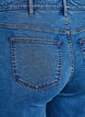 Strakzittende denim shorts met een hoge taille, Blauw, Packshot image number 3